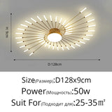 QIYIMEI Modern Ceiling Lights LED Luster Indoor Lighting For Bedroom Hall Living Kids Room Acrylic Lamps Fixture Frame 175-260V Aimak Store