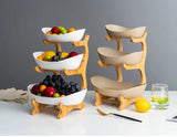 Living Room Home Three-layer Plastic Fruit Plate Snack Dish Creative Modern Dried Fruit Basket Candy Cake Stand Bowl New Style Aimak Store