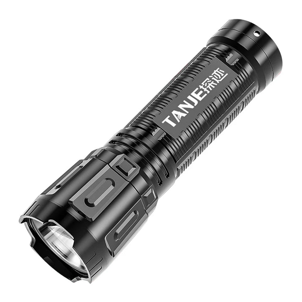 Portable LED Flashlight USB Rechargeable Pocket Flashlight Waterproof Torch with Output Power Bank Function for Camoping Hiking Aimak Store