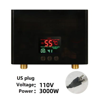 110-220AC Instant ElectricTankless Water Heater Hot Instantaneous Water Heater System for Kitchen Bathroom with remote control