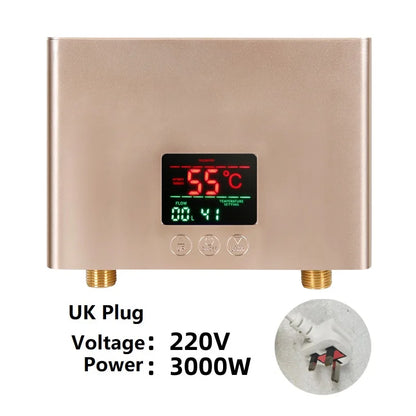 110-220AC Instant ElectricTankless Water Heater Hot Instantaneous Water Heater System for Kitchen Bathroom with remote control