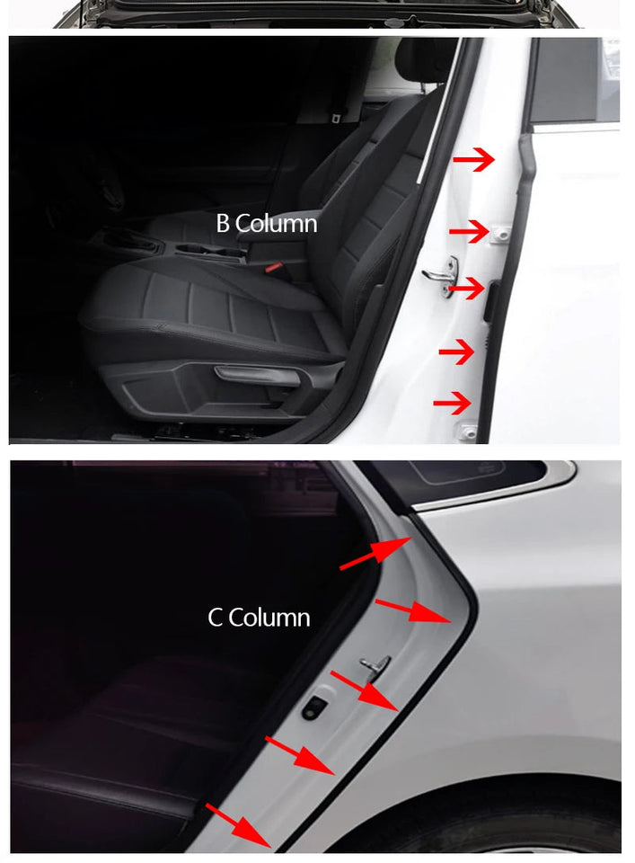 SEAMETAL Car Door Seal Strip Rubber Double Layer Sealing Protector Soundproof Waterproof Weather Strips for Car Door Hood Trunk Aimak Store