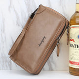 New Men Wallets Large Capacity Cell Phone Pocket Double Zipper Clutch Bag Passcard  Male Business Purse Aimak Store