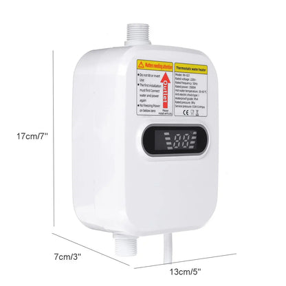 Heater for home Electric Tankless 3500W Mini Instant Hot Water Heater Kitchen Faucet Tap Heating 3 Seconds Instant Heating