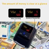 Bisofice Portable Mini Money Counter Counterfeit Bill Detector Automatic Money Detection By UV MG IR Image Paper Quality Size Aimak Store
