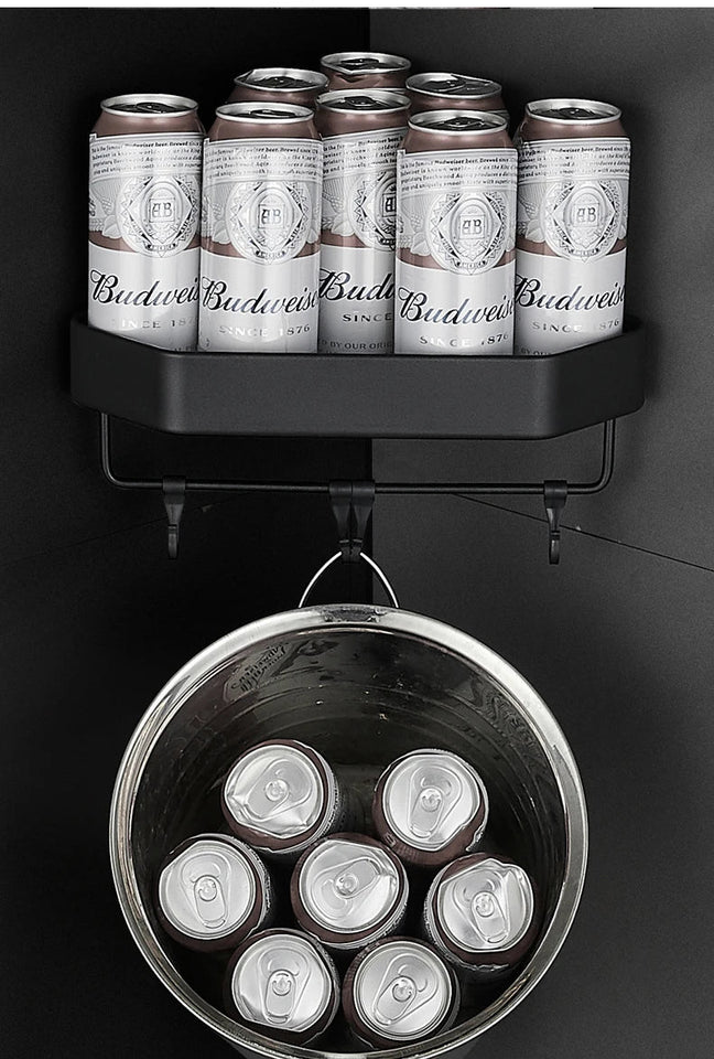 Bathroom Shelf Corner Space Aluminum Bathroom Triangle Basket Shower Room Storage Rack Wall Mounted Black/Matte/Grey Aimak Store