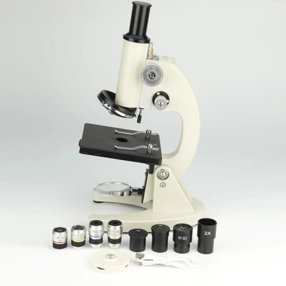 40-6000X HD Optical Biological Microscope High Magnification With Abbe condenser Middle school university Lab Teaching Microsco Aimak Store