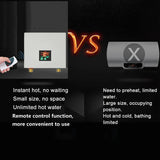 110-220AC Instant ElectricTankless Water Heater Hot Instantaneous Water Heater System for Kitchen Bathroom with remote control Aimak Store