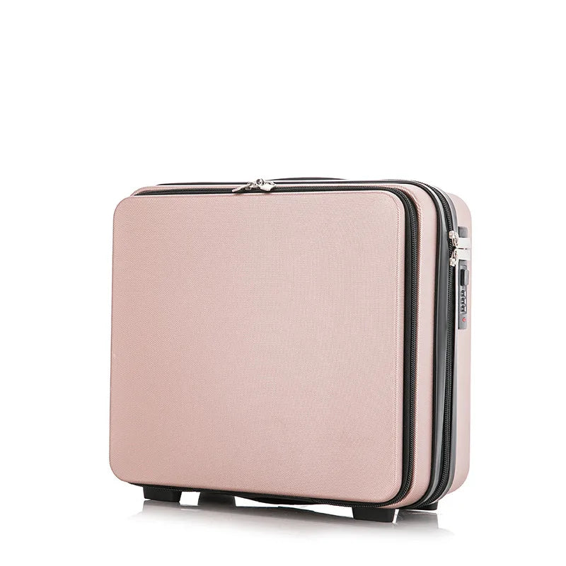 Front Open Luggage Compartment Portable Cosmetic Case 16 Inch Password Box Mini Storage Bag Multifunction 16.5X28X31CM Aimak Store
