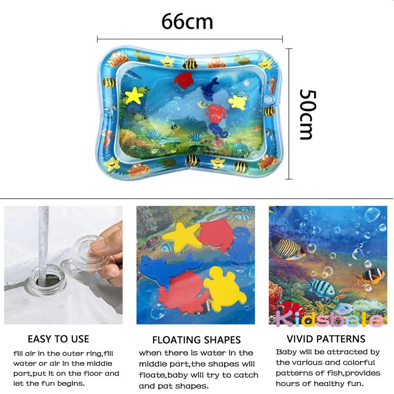 Baby Water Play Mat Tummy Time Toys For Newborns Playmat PVC Toddler Fun Activity Inflatbale Mat Infant Toys Seaworld Carpet Aimak Store