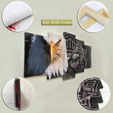 5 Pieces Wall Art Canvas Painting Big Full Moon over Ocean Landscape Modern Abstract Pictures For Living Room Home Decoration Aimak Store