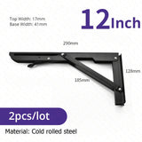 KAK 2pcs Folding Shelf Bracket Heavy Duty Stainless Steel Collapsible Shelf Bracket Hardware for Table Work RV Car Saving Space Aimak Store