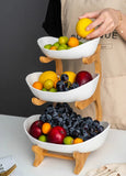 Living Room Home Three-layer Plastic Fruit Plate Snack Dish Creative Modern Dried Fruit Basket Candy Cake Stand Bowl New Style Aimak Store