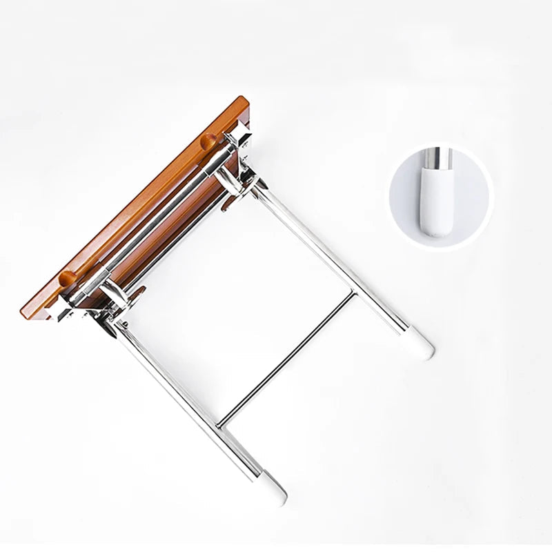 Wall Mounted Solid Wood Folding Stool Bathroom And Shower Chair Porch Shoe Changing Stool Relaxation Bathroom Folding Chair Aimak Store