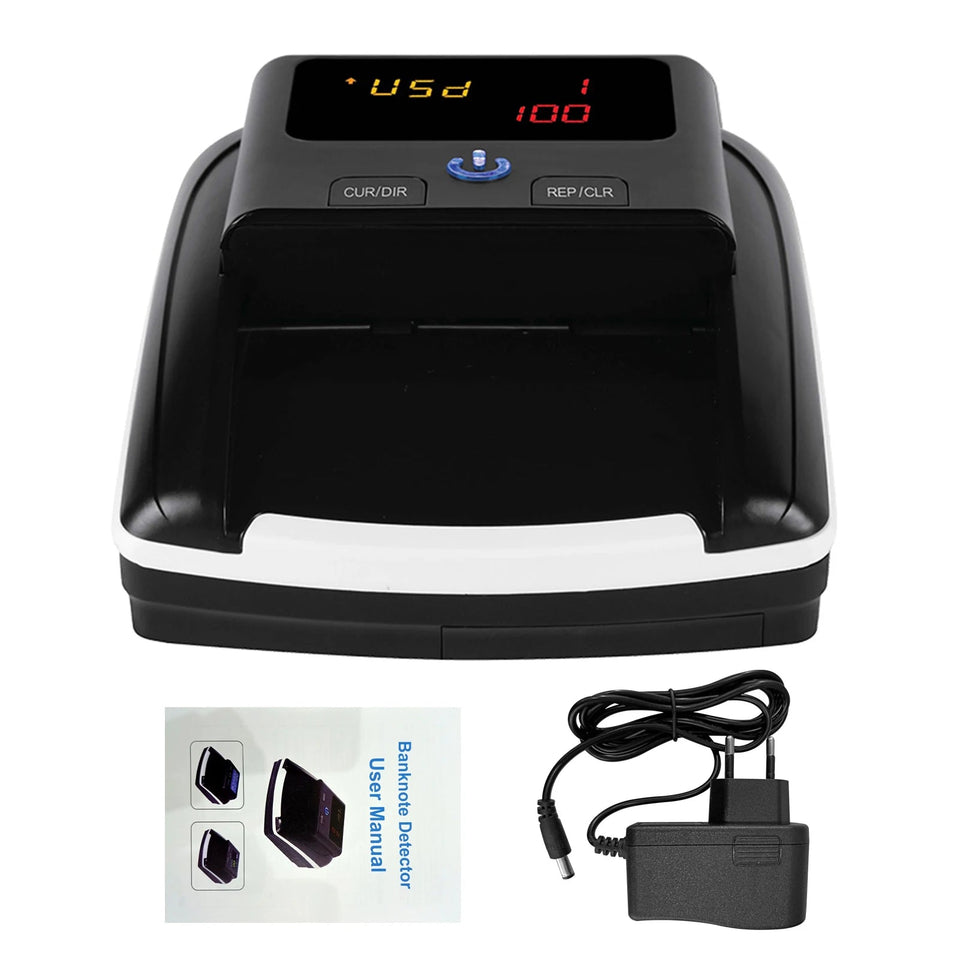 Bisofice Portable Mini Money Counter Counterfeit Bill Detector Automatic Money Detection By UV MG IR Image Paper Quality Size Aimak Store