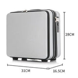 Front Open Luggage Compartment Portable Cosmetic Case 16 Inch Password Box Mini Storage Bag Multifunction 16.5X28X31CM Aimak Store