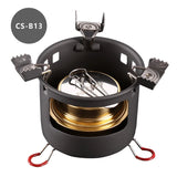ALOCS CS-B02 CS-B13 Compact Mini Spirit Burner Alcohol Stove with Stand for Outdoor Backpacking Hiking Camping Furnace Aimak Store