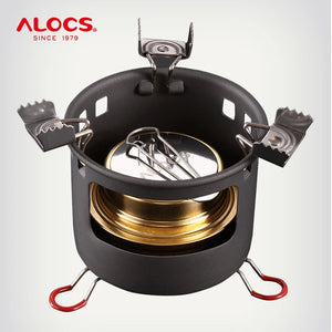 ALOCS CS-B02 CS-B13 Compact Mini Spirit Burner Alcohol Stove with Stand for Outdoor Backpacking Hiking Camping Furnace Aimak Store