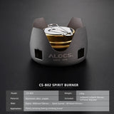 ALOCS CS-B02 CS-B13 Compact Mini Spirit Burner Alcohol Stove with Stand for Outdoor Backpacking Hiking Camping Furnace Aimak Store