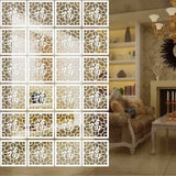 12pcs 29x29cm Hanging Screens Living Room Divider Panels Partition Wall Art Diy Home Decoration White Wood-plastic Aimak Store