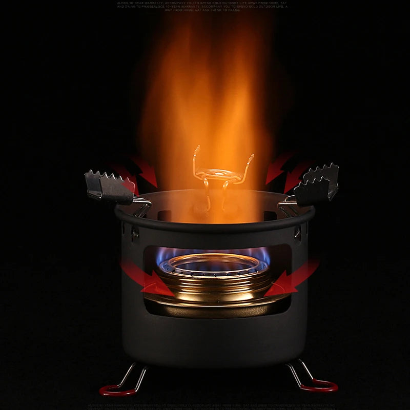 ALOCS CS-B02 CS-B13 Compact Mini Spirit Burner Alcohol Stove with Stand for Outdoor Backpacking Hiking Camping Furnace Aimak Store