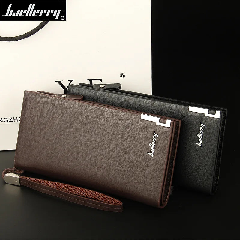 Luxury Famous Brand Wallet Long Purse Male Big Walet Men's Handy Clutch Portomonee Baellery Phone Money Bag Wristlet Aimak Store