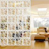 12pcs 29x29cm Hanging Screens Living Room Divider Panels Partition Wall Art Diy Home Decoration White Wood-plastic Aimak Store