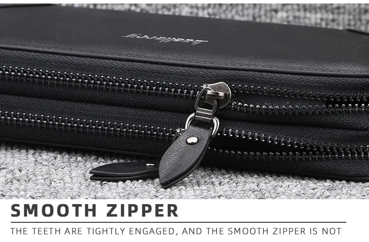 New Men Wallets Large Capacity Cell Phone Pocket Double Zipper Clutch Bag Passcard  Male Business Purse Aimak Store