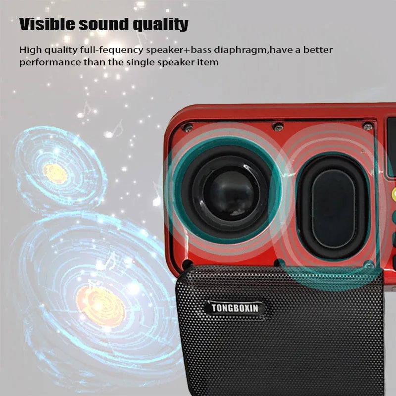 C 803 Portable Bluetooth Speaker FM Radio Receiver USB TF MP3 Player With LED Flashlight Support 2 Rechargeable 18650 Battery Aimak Store