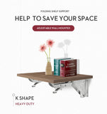 KAK 2pcs Folding Shelf Bracket Heavy Duty Stainless Steel Collapsible Shelf Bracket Hardware for Table Work RV Car Saving Space Aimak Store