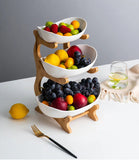 Living Room Home Three-layer Plastic Fruit Plate Snack Dish Creative Modern Dried Fruit Basket Candy Cake Stand Bowl New Style Aimak Store