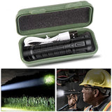 Portable LED Flashlight USB Rechargeable Pocket Flashlight Waterproof Torch with Output Power Bank Function for Camoping Hiking Aimak Store