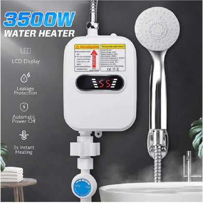Heater for home Electric Tankless 3500W Mini Instant Hot Water Heater Kitchen Faucet Tap Heating 3 Seconds Instant Heating