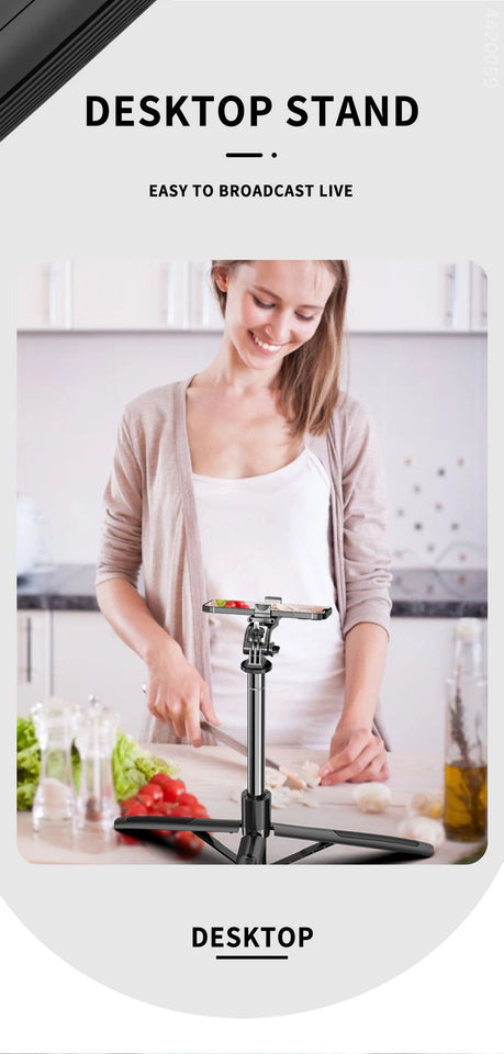 4 in 1 Wireless Bluetooth Selfie Stick 1580mm With Double Fill Light Foldable Tripod Monopod For Gopro Action Cameras Smartphone Aimak Store