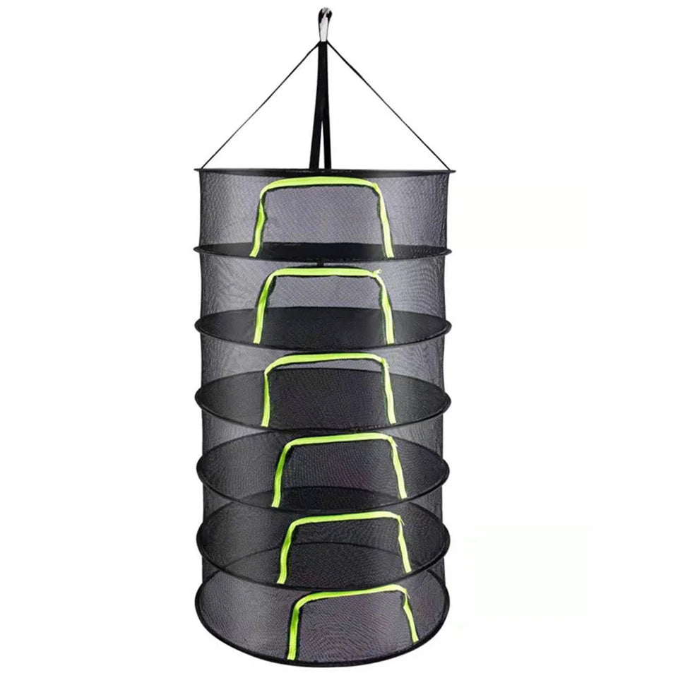 2-8 Layers Drying Net For Herbs Fish Hanging Basket Folding Dry Rack Herb Vegetable Dryer Bag Mesh Flowers Buds Plants Organizer Aimak Store