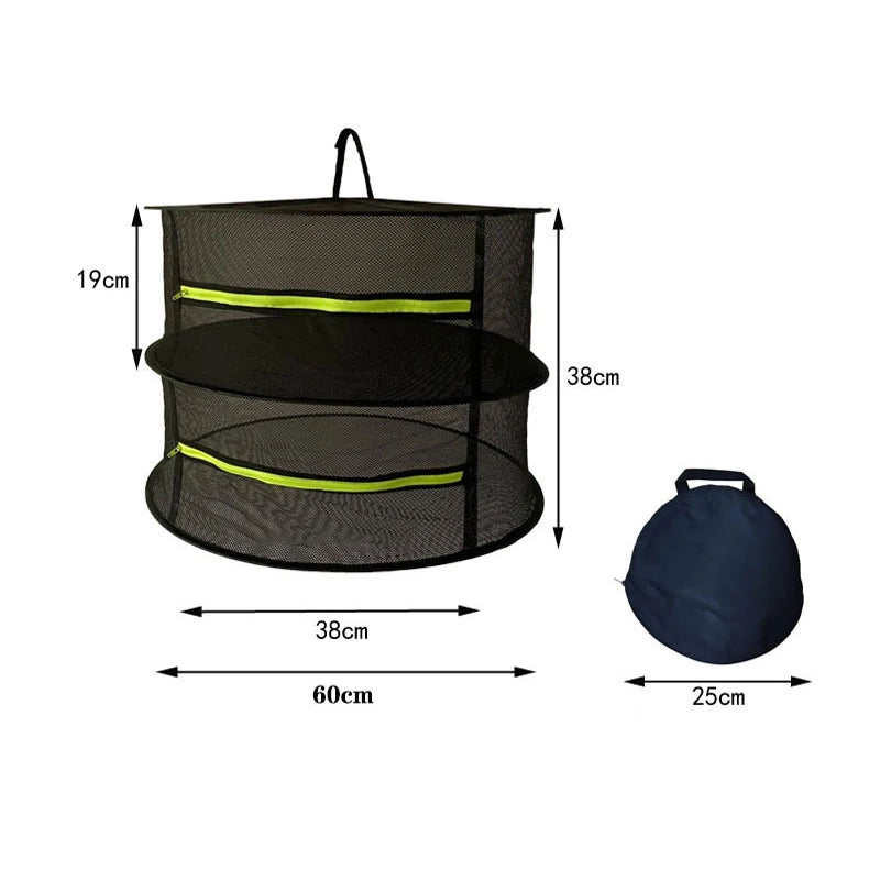 2-8 Layers Drying Net For Herbs Fish Hanging Basket Folding Dry Rack Herb Vegetable Dryer Bag Mesh Flowers Buds Plants Organizer Aimak Store