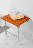 Wall Mounted Solid Wood Folding Stool Bathroom And Shower Chair Porch Shoe Changing Stool Relaxation Bathroom Folding Chair Aimak Store