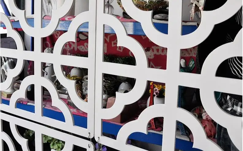 12pcs 29x29cm Hanging Screens Living Room Divider Panels Partition Wall Art Diy Home Decoration White Wood-plastic Aimak Store