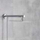 8/10/12 Inch Ultra-thin Wall Mount Rainfall Shower Head With 16inch Stainless Steel Shower Arm 150cm ABS Hose Bathroom Hardware Aimak Store