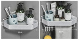Bathroom Shelf Corner Space Aluminum Bathroom Triangle Basket Shower Room Storage Rack Wall Mounted Black/Matte/Grey Aimak Store