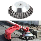 Steel Wire Wheel Garden Weed Brush Lawn Mower Grass Eater Trimmer Brush Cutter Tools Garden Grass Trimmer Head Weed Brush Aimak Store