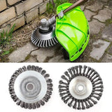 Steel Wire Wheel Garden Weed Brush Lawn Mower Grass Eater Trimmer Brush Cutter Tools Garden Grass Trimmer Head Weed Brush Aimak Store