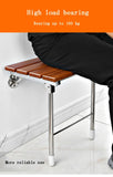 Wall Mounted Solid Wood Folding Stool Bathroom And Shower Chair Porch Shoe Changing Stool Relaxation Bathroom Folding Chair Aimak Store