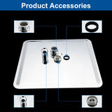 8/10/12 Inch Ultra-thin Wall Mount Rainfall Shower Head With 16inch Stainless Steel Shower Arm 150cm ABS Hose Bathroom Hardware Aimak Store