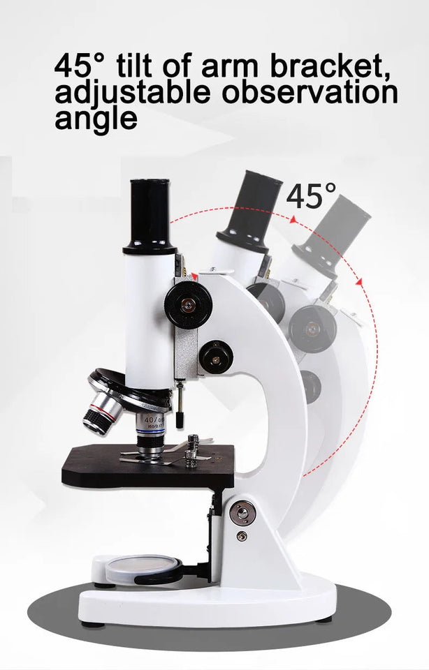 40-6000X HD Optical Biological Microscope High Magnification With Abbe condenser Middle school university Lab Teaching Microsco Aimak Store