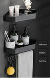Bathroom Shelf Corner Space Aluminum Bathroom Triangle Basket Shower Room Storage Rack Wall Mounted Black/Matte/Grey Aimak Store