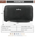 New Men Wallets Large Capacity Cell Phone Pocket Double Zipper Clutch Bag Passcard  Male Business Purse Aimak Store