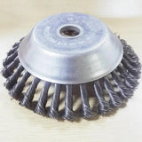 Steel Wire Wheel Garden Weed Brush Lawn Mower Grass Eater Trimmer Brush Cutter Tools Garden Grass Trimmer Head Weed Brush Aimak Store