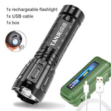 Portable LED Flashlight USB Rechargeable Pocket Flashlight Waterproof Torch with Output Power Bank Function for Camoping Hiking Aimak Store