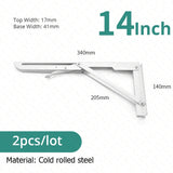 KAK 2pcs Folding Shelf Bracket Heavy Duty Stainless Steel Collapsible Shelf Bracket Hardware for Table Work RV Car Saving Space Aimak Store